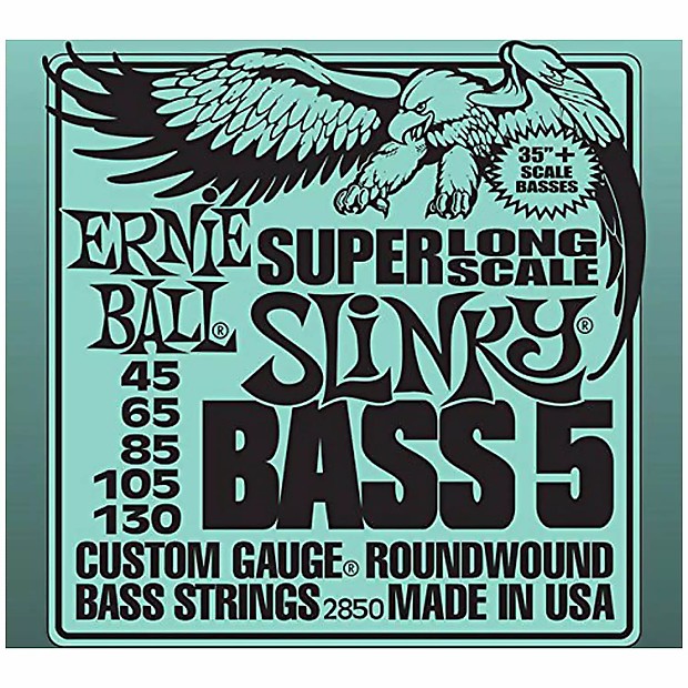 Ernie Ball 2850 5-string Super Long Scale Slinky Bass Strings image 1