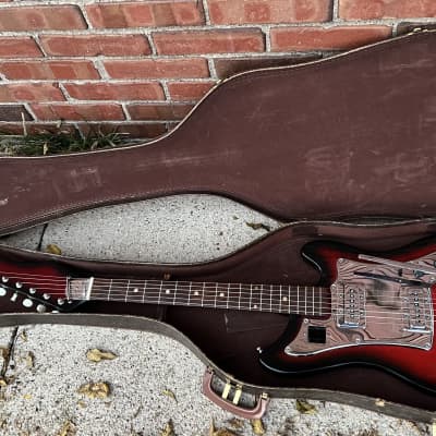Teisco Sorrento E-10 Offset Electric Guitar 1960’s - Red Burst image 19