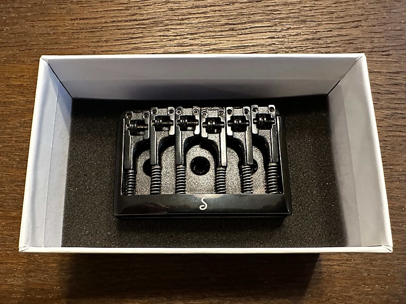 Schaller 3D-6 Top-Loading Hardtail Bridge - Black - Made in