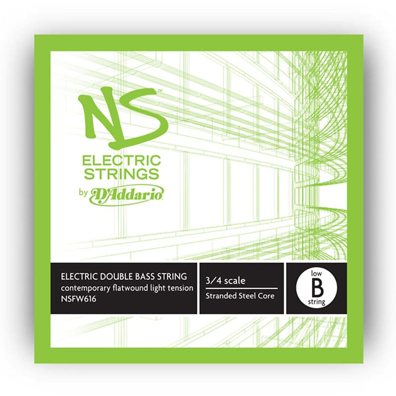 D'Addario NSFW616 EContemporary Low B Single String Single Reverb