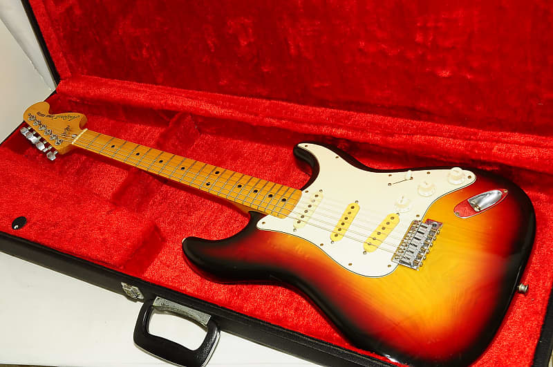 Aria Pro II Large Head Maple neck E Serial Japan Vintage Electric Guitar  Sunburst Ref.No.5496