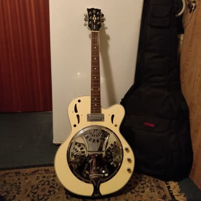 Giannini GAD-300 ROUNDNECK ACOUSTIC ELECTRIC DOBRO GUITAR & 'Stagg' CASE image 1