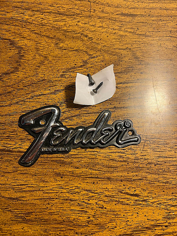 *MAY SALE*Vintage Fender Metal Amp Logo Emblem Reverb