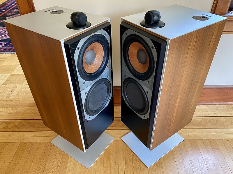 Bowers & Wilkins B&W DM7 - Teak And Aluminum MCM Pair | Reverb