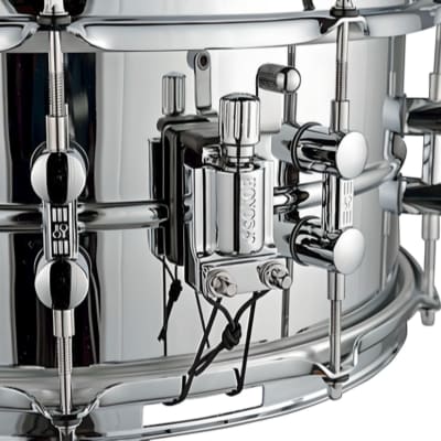 Sonor Kompressor Snare Drum, 14" x 5.75", Steel, Power Hoops, Chrome Plated 2023 - Steel Chrome Plated - Authorized Sonor Dealer - Watch for Direct Offers image 2