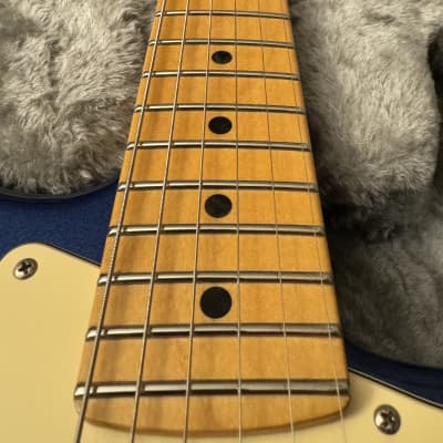 2020 Fender American Ultra Stratocaster with Maple Fretboard Cobra Blue image 4