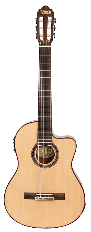 Valencia VC704CE 700 Series Solid Sitka Spruce Top Mahogany Neck 6-String Acoustic Electric Classical Guitar image 1
