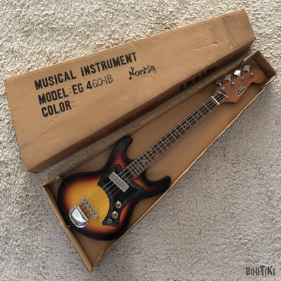 Norma EG-460-1B Bass Guitar 1970s Sunburst in Original Box image 12