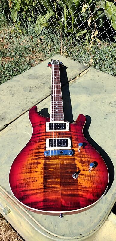 Harley Benton CST-24 Paradise Flame 2022 Cherry Burst | Reverb