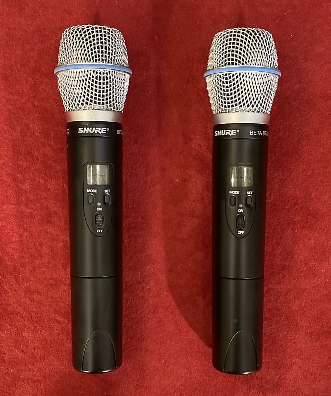 2 Each Shure BETA 87A ULX2 J1 554 590 MHz Wireless Microphone Pair