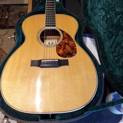 used Morgan OMM Mahogany Acoustic Guitar with Hardshell Case image 2