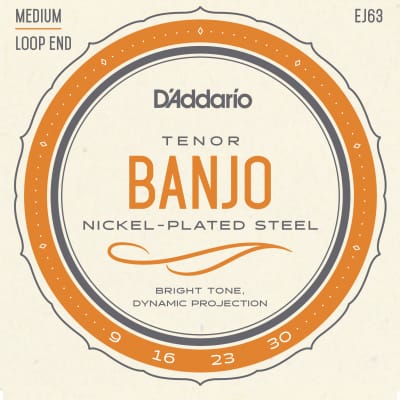D'Addario EJ63 Tenor Banjo Strings, Nickel, 9-30 image 1