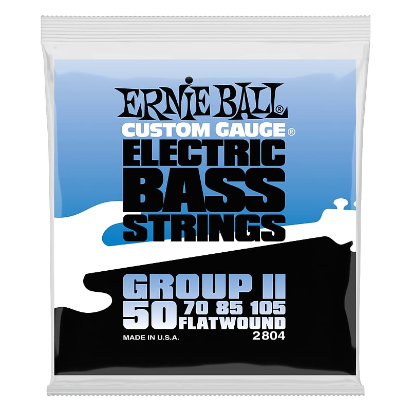 Ernie Ball Flatwound Group II Electric Bass Strings - 50-105 Gauge image 1