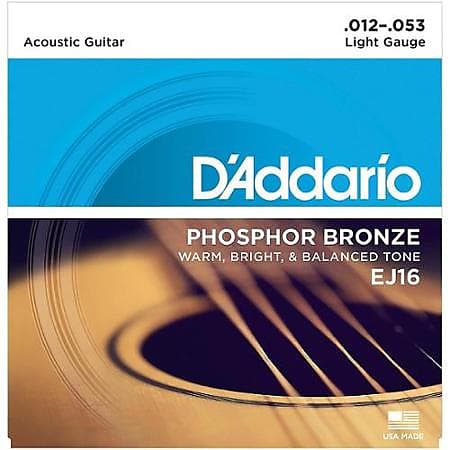 D'Addario EJ16 Light Gauge Acoustic Guitar Strings, .012 - .053 image 1
