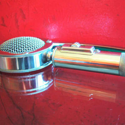 Vintage RARE 1940's Astatic D-104 crystal "Lollipop" microphone Chrome w handle image 8