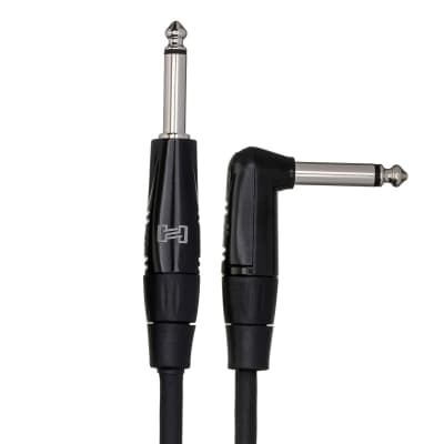 Hosa HGTR-020R Pro Guitar Instrument Cable, 20 ft, REAN Straight to Right-angle, 20ft 20 foot 20’ image 1