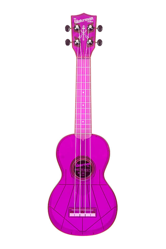 Kala KA-SWF-PL Fluorescent Purple Grape Soprano Waterman Ukulele image 1