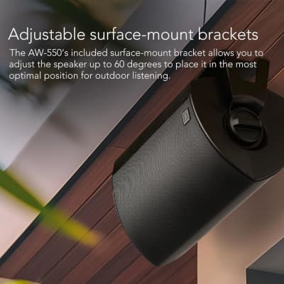 Definitive Technology Dymension AW-550 Outdoor Speaker (Black, Pair), Two-Way Surface Mount Wired Speakers, 5.25" Woofer, 1? Tweeter, & 5?x8 Passive Bass Radiator, IP66 All-Weather Outdoor Speakers image 11