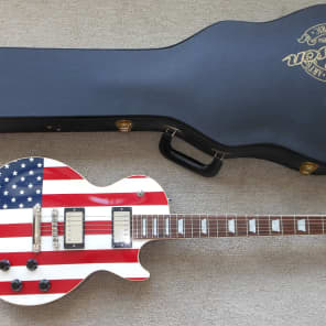 2001 Gibson Les Paul Stars & Stripes Red White Blue American Flag Electric Guitar & Case #17 image 1