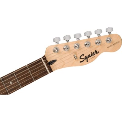 Squier Sonic 6-String Right-Handed Telecaster Guitar with Laurel Fingerboard, Poplar Body, Black Pickguard, and Maple Neck (Torino Red) image 5