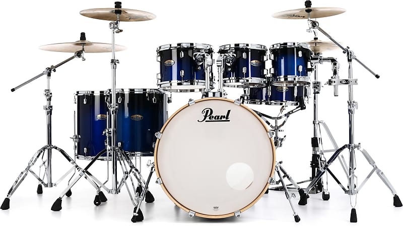 Pearl Decade Maple DMP927SP/C 7-piece Shell Pack with Snare Drum - Gloss Kobalt Fade Lacquer image 1