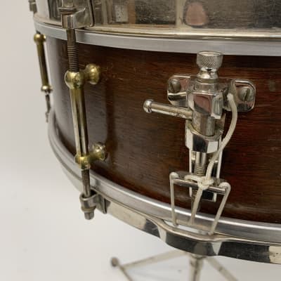 Decolite 5x15 Duplex Snare Drum Shell All Vintage Nickel Hdwr 1900s image 5