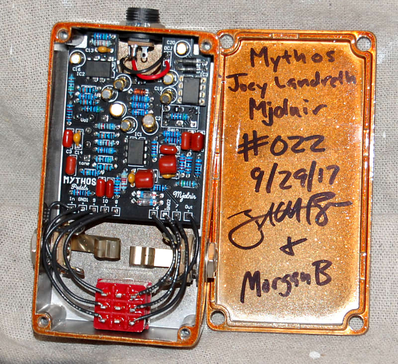 Mythos Pedals #022 Limited Joey Landreth Edition Mjolnir Overdrive  Klon-style Pedal Copper