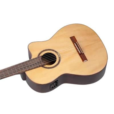Ortega Performer Series Nylon string Guitar, slim neck - RCE158SN, 48mm Nut image 8
