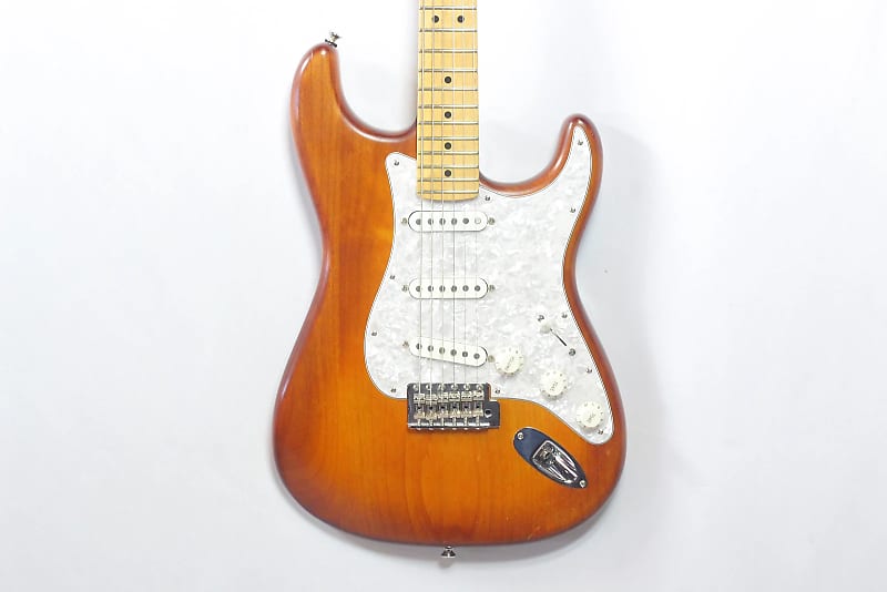 Fender USA Nitro Satin Series Stratocaster Honeyburst | Reverb