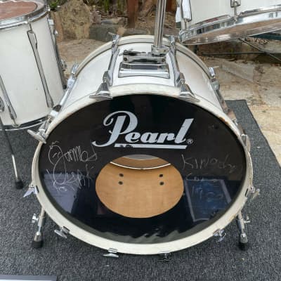 Pearl MLX Maple White 4pc Drum Set Kit owned by James Kottak Ex Scorpions !!! image 10