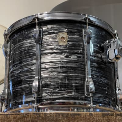 90's Ludwig Classic Maple Oyster Black Pearl 14/18/24 Mach Lug Drum Set image 16