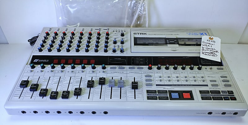 Sansui WSX1 6-MULTITRACK DOUBLE-CASSETTE Recorder with Clear Plastic Cover,  VINTAGE 1990