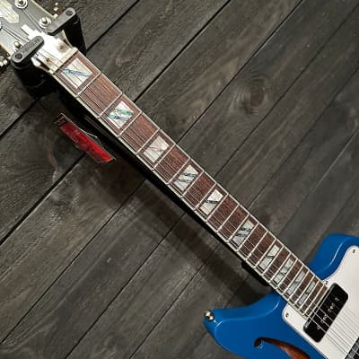 D'Angelico Deluxe Bedford SH Limited-Edition Prototype Semi-Hollow Electric Guitar Sapphire image 8