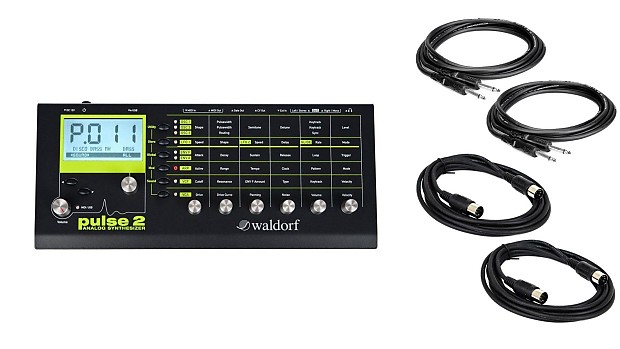 Waldorf Pulse 2 w/ 2 Instrument & 2 MIDI Cables Bundle image 1