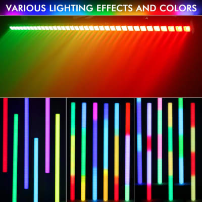 Unbranded 36LEDs RGBW DMX Light Bar with Detachable Cover Chasing Function 41 Static Colors & 56 Shows LED Beam Stage Lighting