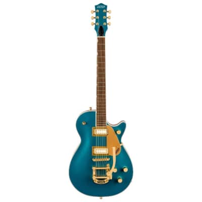 Gretsch Electromatic Pristine LTD Jet Single-Cut 6-String Right-Handed Electric Guitar with Bigsby Tailpiece (Petrol) for sale
