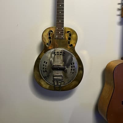 Old Kraftsman Vintage blues resonating guitar 1930’s - Brass for sale