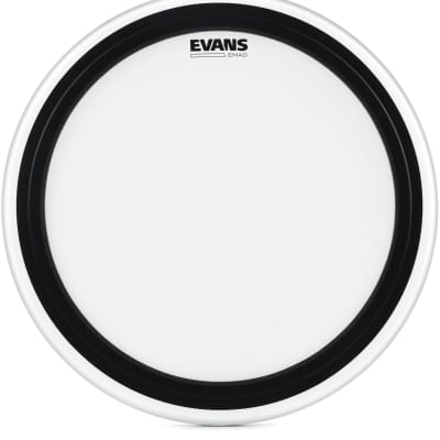 Evans EMAD Coated Bass Drum Batter Head - 22 inch  Bundle with RTOM Moongel Drum Damper Pads - Clear (6-pack) image 3