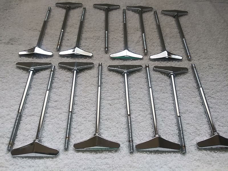 1990 Pearl Bass drum tension rods & claws Chrome Reverb