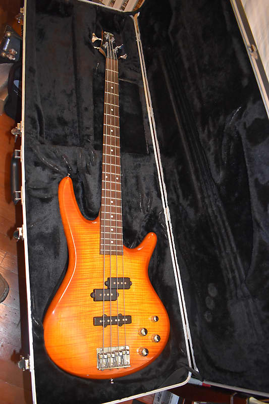 ibanez gio soundgear n427 bass guitar flame top | Reverb