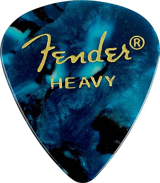 Fender 351 Shape Premium Picks, 12 Pack, Ocean Turquoise, Heavy 0980351908 image 1