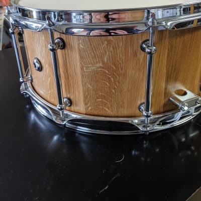 Holloman Custom Drums 6.5" x 14" White Oak Snare  Semi Gloss image 5