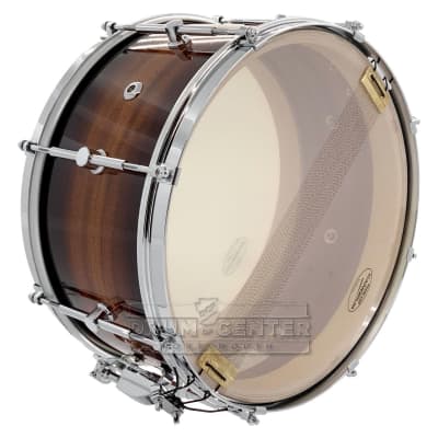 Canopus Mahogany Snare Drum 14x7 Brown Burst Lacquer w/Single Flanged Hoops image 4