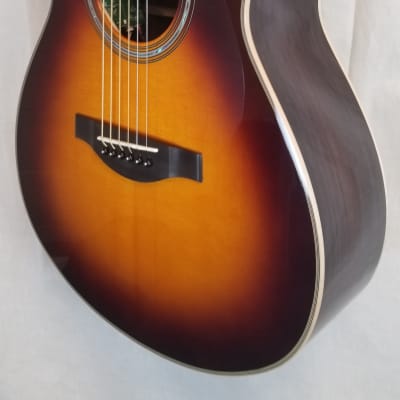 Yamaha TransAcoustic Concert Size Acoustic/ Electric Guitar Brown Sunburst W/ Hard Bag image 2