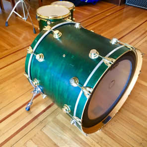 Drum Workshop DW Collectors series 2000 Satin emerald green | Reverb