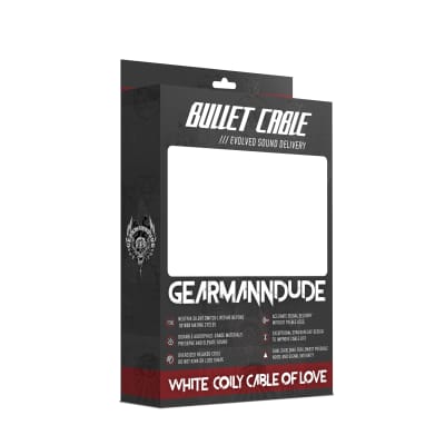 BULLET CABLE 30′ GEARMANNDUDE SIGNATURE WHITE COILY CABLE OF LOVE image 2