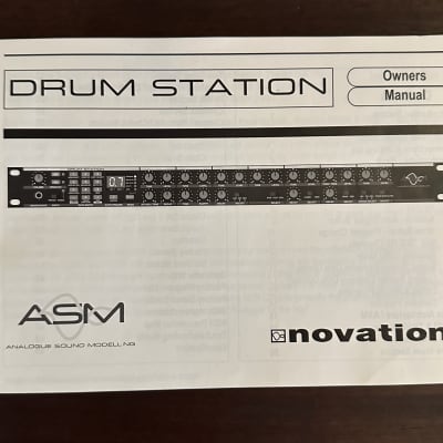 Novation Drum Station 1996 Manual - Original, Near Mint