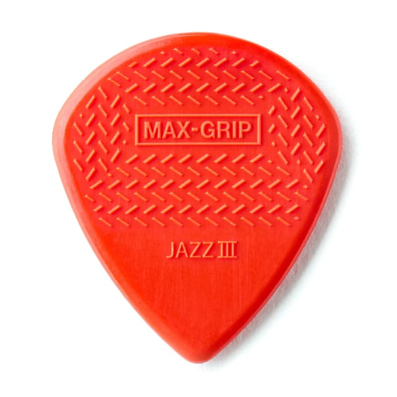 Dunlop Max-Grip Jazz III Nylon Picks, 6 Pack- 471P3N Red image 1