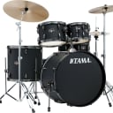 Tama Imperialstar IE52C 5-piece Complete Drum Set with Snare Drum and Meinl Cymbals - Blacked Out Black (IE52CBBOBd1)