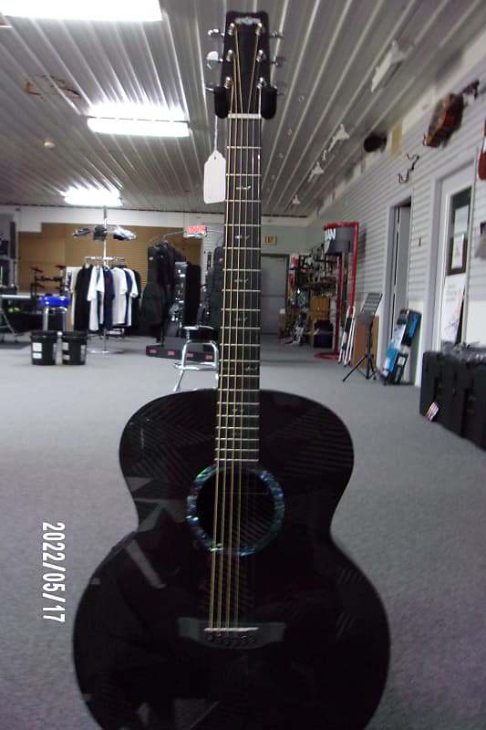 RainSong Bi-JM4000N2 6 String Baritone Acoustic/Electric Guitar 2022 Black Ice image 1
